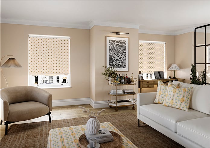 Petal & Block Nitara Spot, Marigold - Roller Blind - Image 7